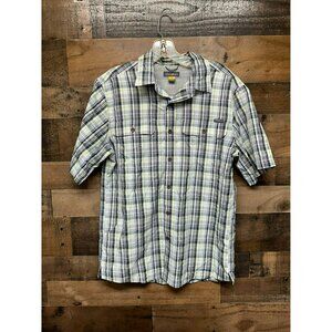 Eddie Bauer Men's‎ Short Sleeve Grey Button Up Size Small